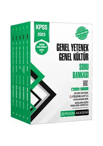 KPSS 2023 İçin Güncel ve Kapsamlı Soru Bankası Seti Pegem Akademi tarafından hazırlanmıştır