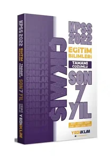 KPSS Eğitim Bilimleri 2022 Çözümlü Son 7 Yıl Soru Bankası Yediiklim Yayınları