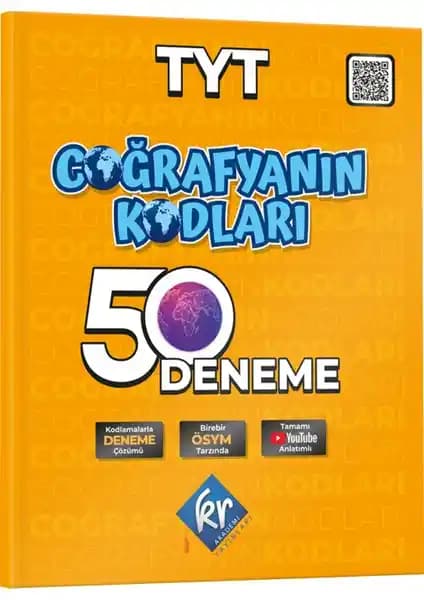 Kr Akademi TYT Coğrafya Çözümlü 50 Deneme Sınavlara Hazırlık Kapsamlı Kaynak