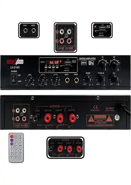 Lastvoice LV-2100 Hat Trafolu 2 Bölgeli Stereo Anfi Güç ve Çok Yönlülüğün Birleşimi