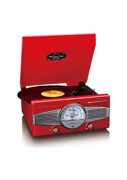 Lenco Classic Phono TT-27 RD Retro Tasarım ve Yüksek Ses Kalitesi Sunan Pikap