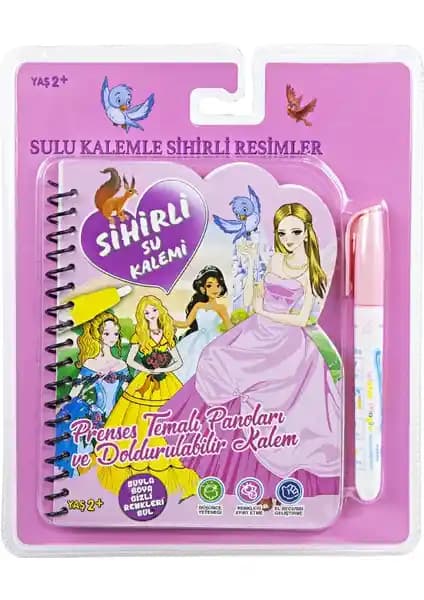 Magic Water Painting Prensesler Dünyası: Yaratıcı ve Tekrar Kullanılabilir Su Boyama Kitabı