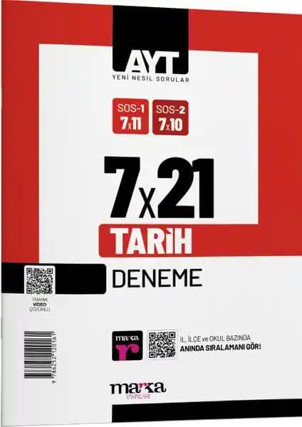 Marka Yayınları 2025 AYT Tarih 7 Deneme Video Çözümlü Sınav Hazırlık Seti