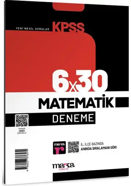 Marka Yayınları 2025 KPSS Matematik Deneme Kitabı Video Çözümlü Güncel İçerik