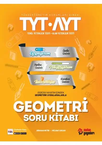 Metin Yayınları TYT - AYT Geometri Soru Bankası Öğrencilere Yönelik Kapsamlı Kaynak