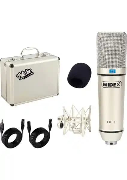 Midex CX1 Profesyonel Konensör Mikrofon Seti ile Yüksek Kaliteli Ses Kaydı