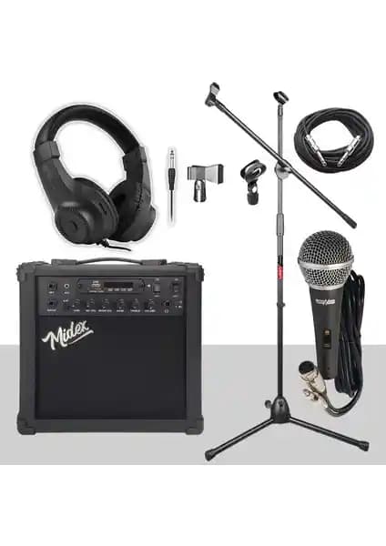 Midex MGA-25BK-PAK Elektro Gitar Amfisi: Çok Yönlü, Taşınabilir ve Güçlü Performans