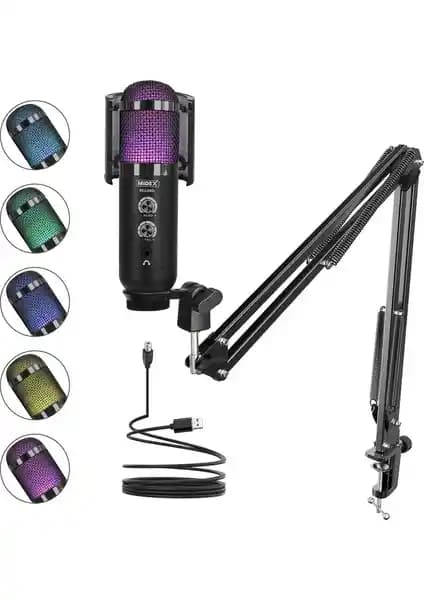 Midex REGARD RGB Set USB Mikrofonu ile Profesyonel Ses Kaydı ve Estetik Tasarım