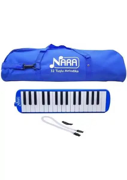 Nara Melodika 32 Tuşlu Bez Çanta Mavi Çocuklar İçin Müzik Deneyimi ve Gelişim Aracı