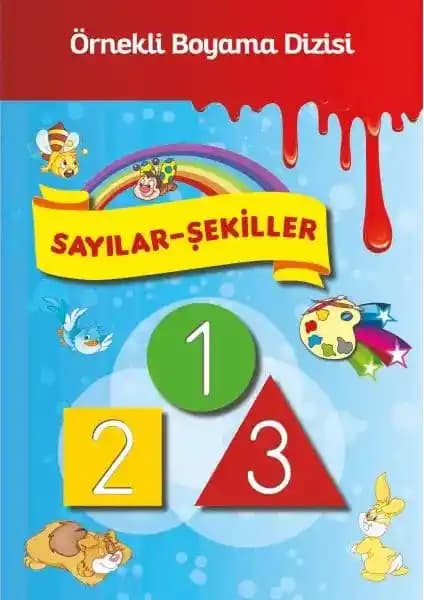 Parıltı Yayınları Sayılar Şekiller Boyama Kitabı Çocuklar İçin Eğitici ve Eğlenceli Öğrenme Kaynağı