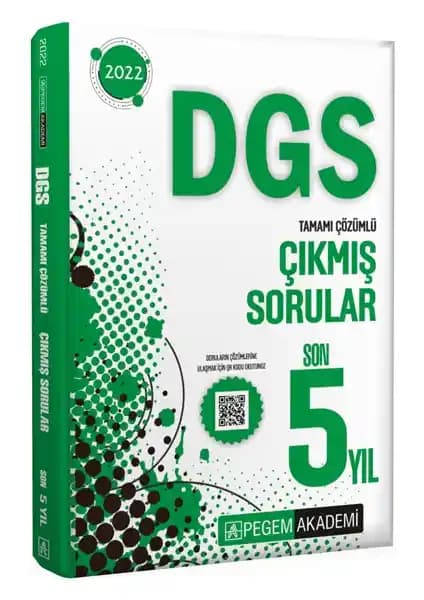 Pegem Akademi 2022 DGS Tamamı Çözümlü Çıkmış Sorular Son 5 Yıl Sınava Hazırlık Kaynağı