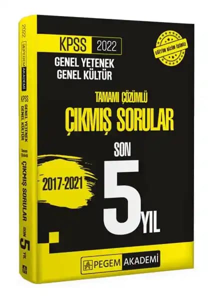 Pegem Akademi 2022 KPSS Çıkmış Sorular Kitabı Sınava Hazırlık İçin Güncel Kaynak