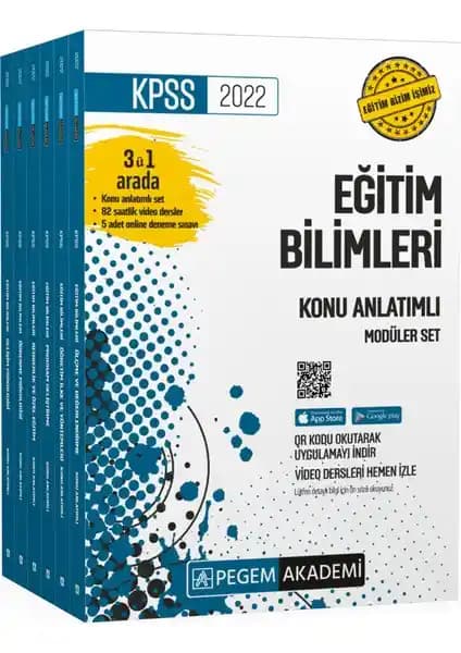 Pegem Akademi 2022 KPSS Eğitim Bilimleri Modüler Seti Güncel ve Kapsamlı Kaynak