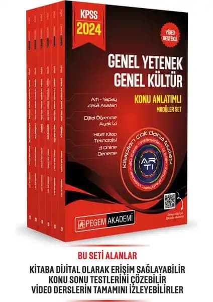 Pegem Akademi KPSS 2024 Genel Yetenek ve Genel Kültür Konu Anlatımlı Modüler Seti