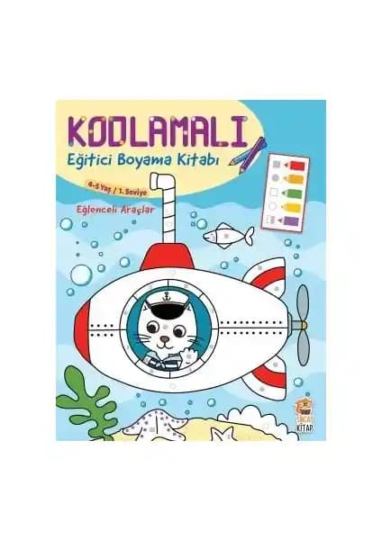 Sincap Kitap Kodlamalı Eğitici Boyama Kitabı: 3-5 Yaş Çocuklar İçin Eğlenceli ve Öğretici