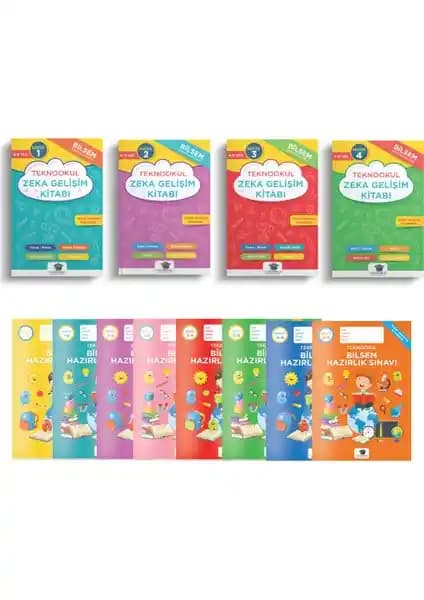 Teknookul Bilsem Hazırlık Seti 1-4 Seviye Zeka Gelişimi ve Sınav Hazırlık Kaynağı