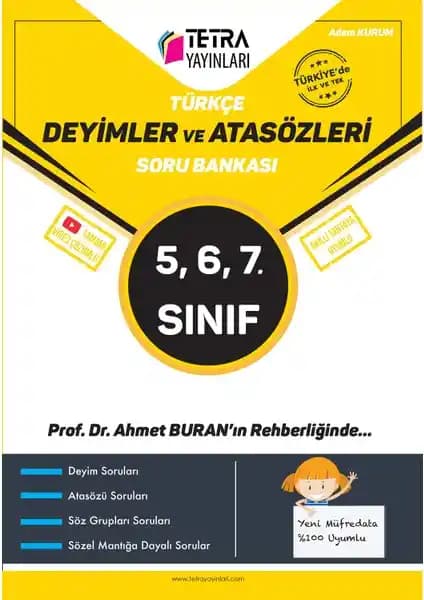Tetra Yayınları 5-6-7. Sınıf Türkçe Deyimler ve Atasözleri Soru Bankası İncelemesi