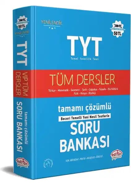 TYT Tüm Dersler Tamamı Çözümlü Soru Bankası Öğrencilerin Sınav Başarısını Artırmaya Yönelik Kaynak