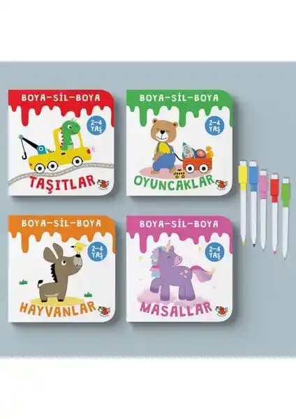 Uçan Kitap Boya-Sil-Boya Seti: Çocukların Yaratıcılığını Destekleyen Pratik Boyama Deneyimi