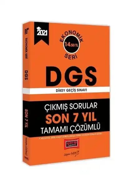 Yargı Yayınevi 2021 DGS Son 7 Yıl Tamamı Çözümlü Sorular Kapsamlı Sınav Kaynağı