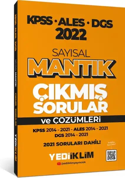 Yediiklim 2022 KPSS-ALES Sayısal Mantık Tamamı Çözümlü Soru Kitabı Güncel İçerik