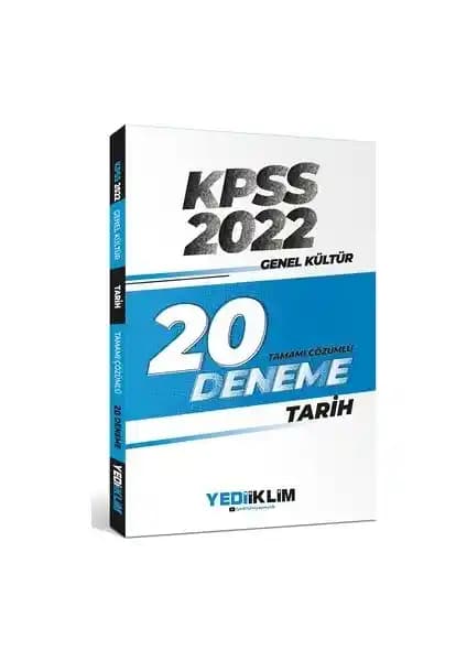 Yediiklim 2022 KPSS Genel Kültür ve Tarih Tamamı Çözümlü 20 Deneme Sınavı