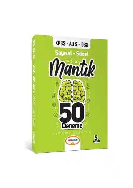 Yediiklim KPSS ALES 2021 Sayısal ve Sözel Mantık Tamamı Çözümlü 50 Deneme Kitabı