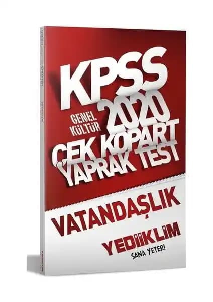 Yediiklim Yayınları 2020 KPSS Genel Kültür Vatandaşlık Yaprak Testi Sınava Hazırlık Kaynağı