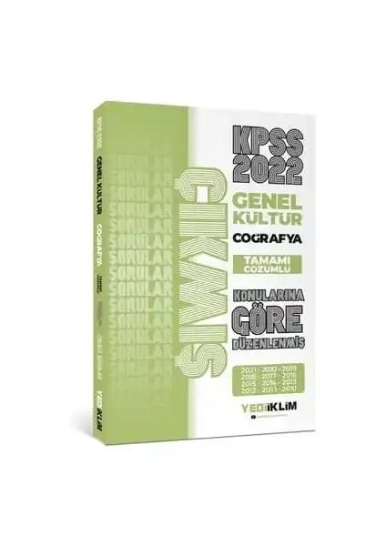 Yediiklim Yayınları KPSS 2022 Coğrafya Tam Çözümlü Soru Bankası Güncel ve Güvenilir Kaynak