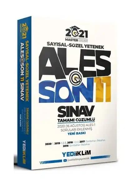 Yediiklim Yayınları Master Serisi ALES Çözümlü Soru Bankası Güncel İçerik ve Güvenilirlik