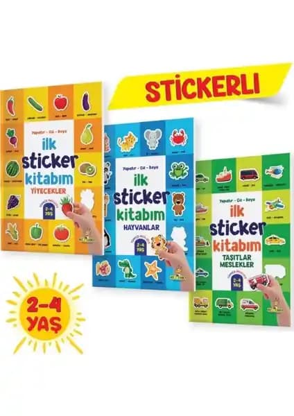 Yükselen Zeka İlk Sticker Kitabım 2-4 Yaş İçin Eğlenceli ve Öğretici Gelişim Koleksiyonu