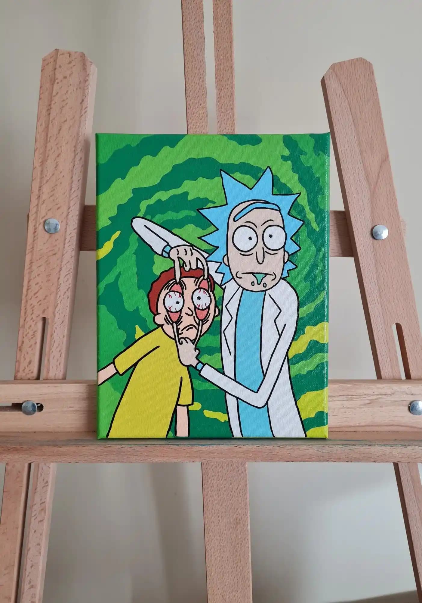 Rick and Morty Tuval Ürünleriyle Bilim Kurgu ve Mizah Temalı Ev Dekorasyonu