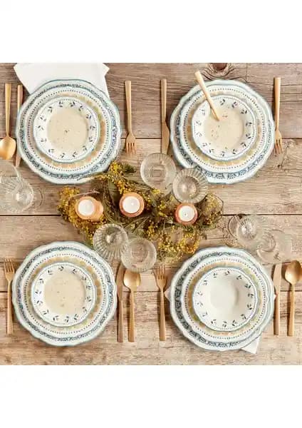 Bella Maison Mabel Seramik Yemek Takımı 48 Parça dayanıklı ve şık tasarım