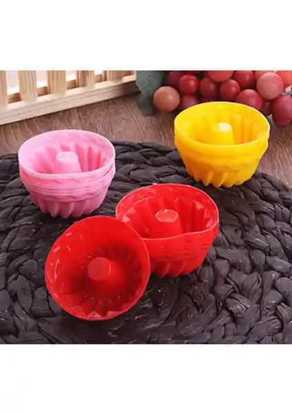 Cansa silikon muffin kek kalıbı seti 6 adet dayanıklı ve yapışmaz mutfak gereci