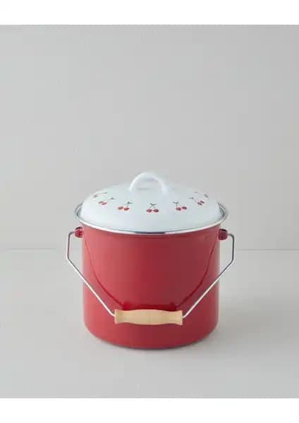 English Home Cherry Dream Emaye Bakraç 20 cm Kırmızı – Şık ve Dayanıklı Mutfak Gereçleri
