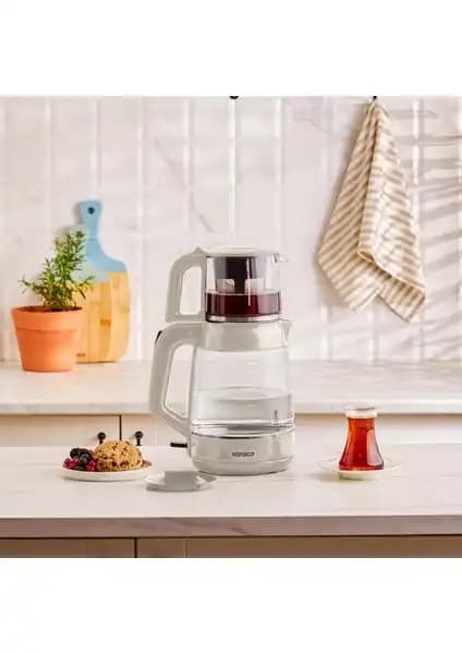 Karaca Glass Tea XL 2'li Cam Çay Makinesi Starlight ile Pratik ve Şık Çay Hazırlama Deneyimi