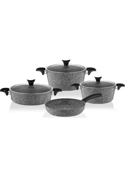 Taç Mastercook 7 Parça Granit Tencere Seti: Estetik ve Fonksiyonellik Bir Arada