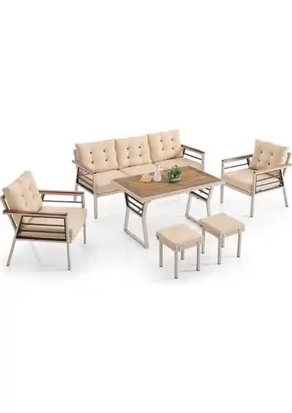 EVDEMO Lara Metal Puflu Bahçe Takımı ile Limni Home Mini Multilounge Karşılaştırması