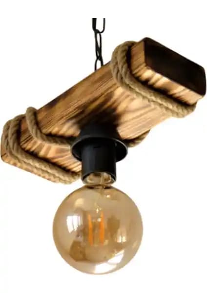 Hüma Tasarım Halatlı Ahşap Avize ile Morvizyon M311 Tekli Dümen Avize Karşılaştırması