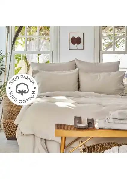 Karaca Home 4 Element Hava Açık Gri vs Josef Ekru Çizgili Saten Nevresim Karşılaştırması