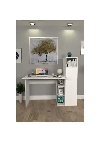 Moonlife Diamond Dolaplı Beyaz Masa ile Rani HA108 Raflı Ofis Masası Karşılaştırması