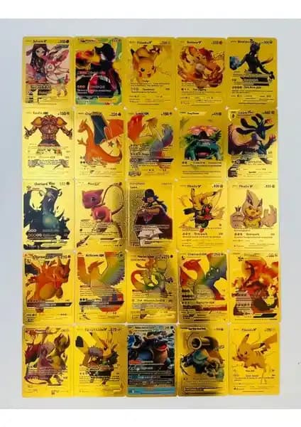 Abetto Market Pokemon Gold Oyun Kartı Seti: Yüksek Kalite ve Koleksiyon Değeri