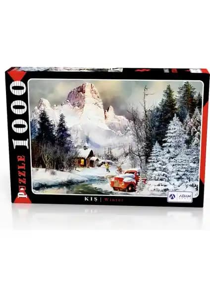 Adam Games Kış Temalı 1000 Parça Puzzle Yetişkinler İçin Kaliteli Eğlence Aracı