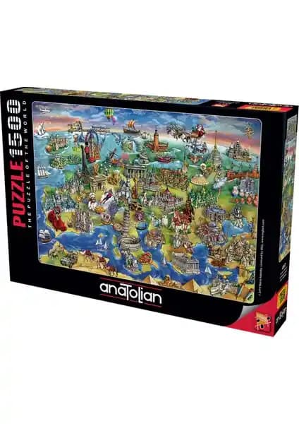 Anatolian 1500 Parçalık Avrupa Haritası Puzzle Detaylı ve Dayanıklı Yapısıyla İlgi Çekici