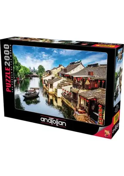 Anatolian 2000 Parçalık Puzzle Xitang Antik Şehri ile Zihni ve Aile Bağlarını Güçlendirin