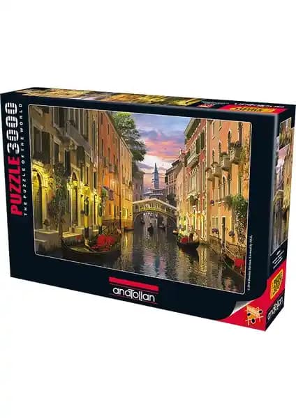 Anatolian 3000 Parçalık Puzzle Venedik'te Alacakaranlık Detaylı ve Yüksek Kalite Puzzle