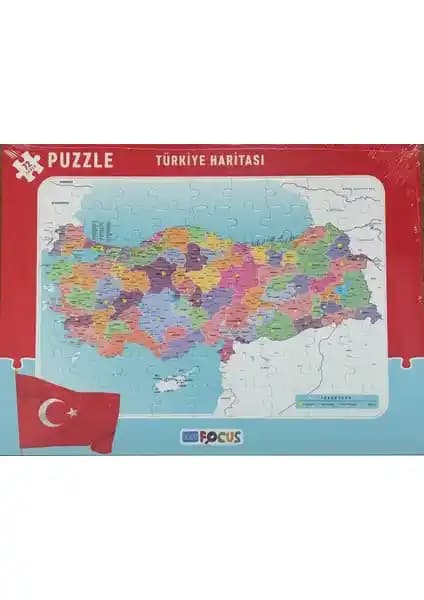 Blue Focus 72 Parça Çerçeveli Türkiye Haritası Puzzle Detaylı ve Öğretici Tasarım