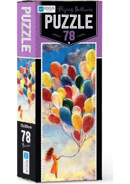 Blue Focus 78 Parça Puzzle Flying Balloons Çocuklar İçin Eğitici ve Eğlenceli Oyun