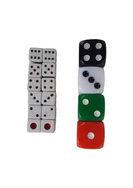 Boludan Okey Zarı ve Tavla Zarları Seti 4'lü ve 12'li Çok Yönlü Masa Oyunları İçin