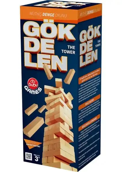 Bubu Gökdelen-Jenga Ahşap Denge Oyunu: Çocuklar ve Yetişkinler İçin Eğlenceli Tasarım
